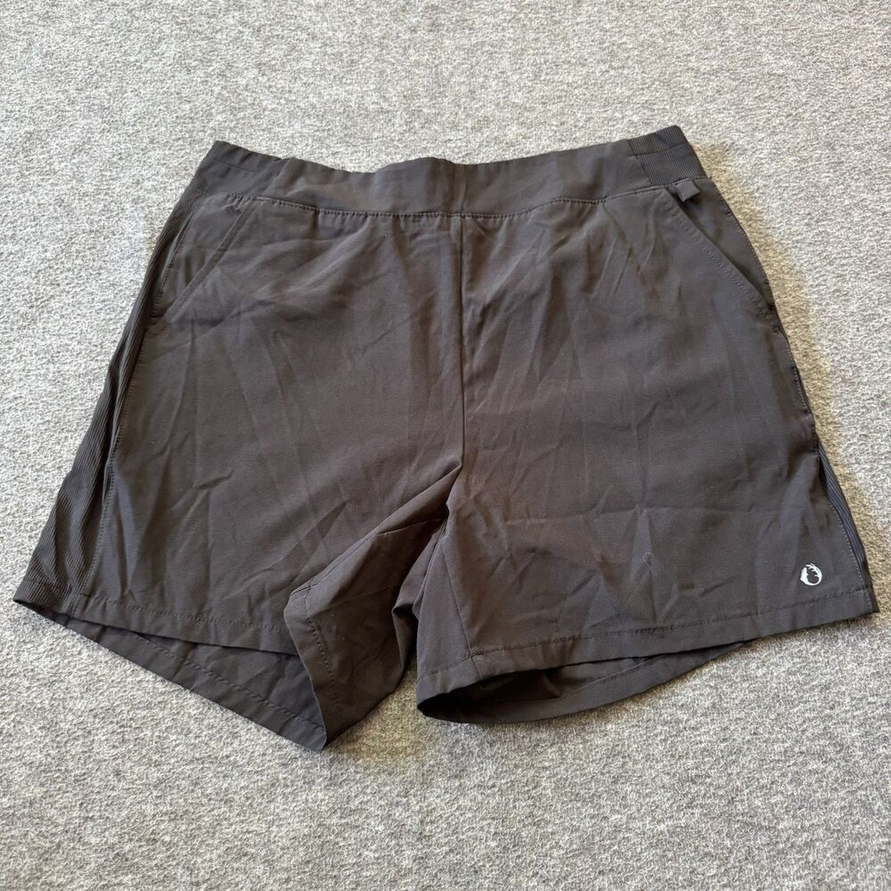 The American Outdoorsman Women Shorts Curved Hem Large Black Outdoor
